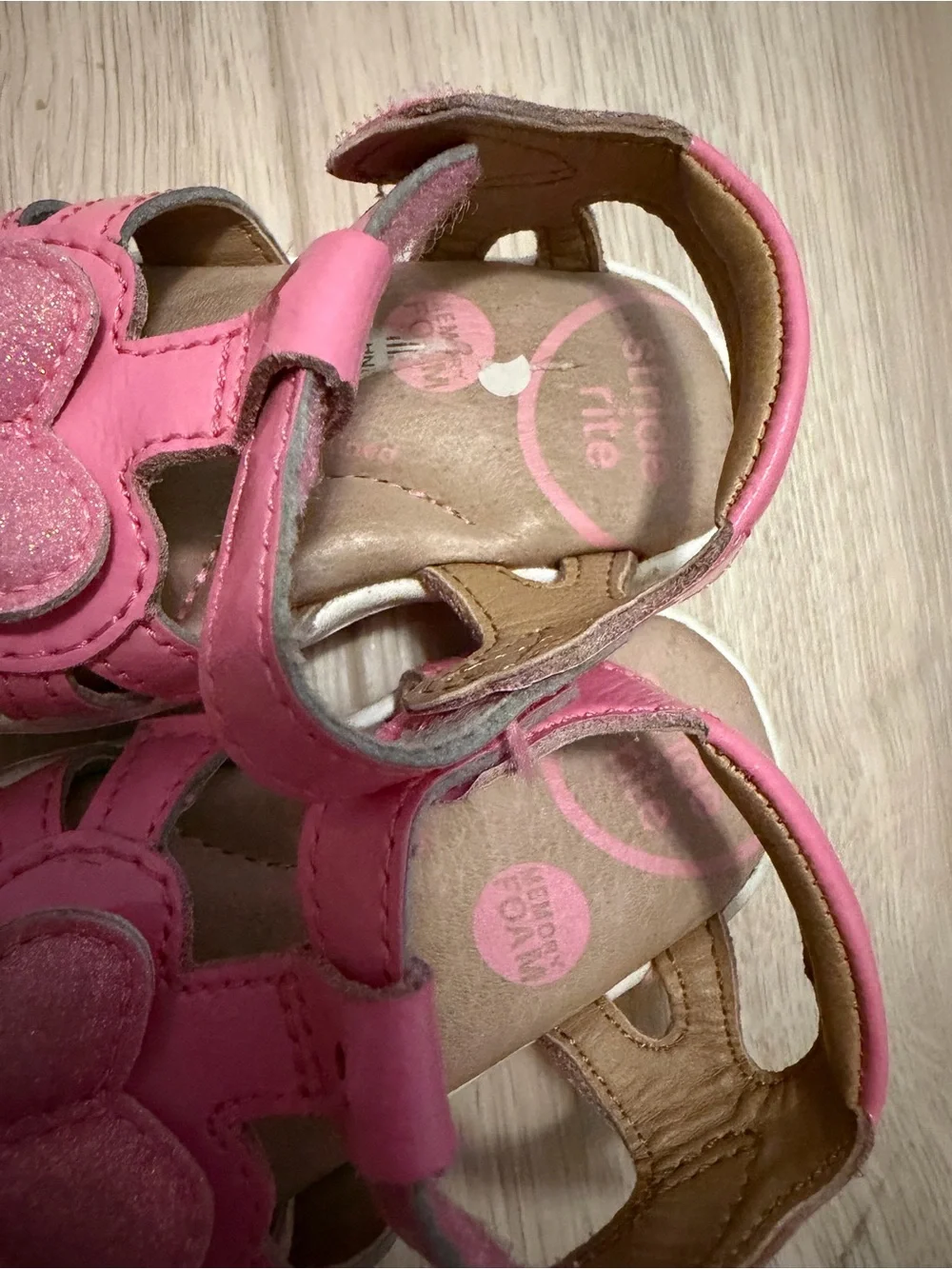 Stride Rite Pink Heart Toddler Sandals